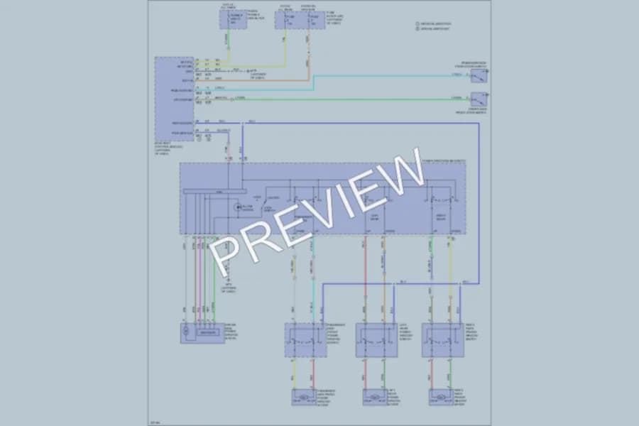2009 Nissan cube Power Windows wiring diagram preview