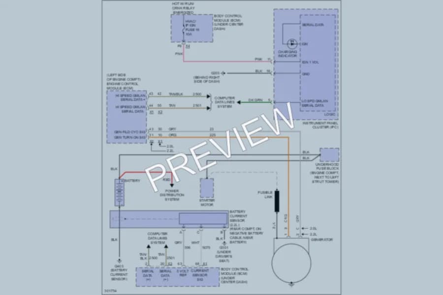 2009 Pontiac G5 Starting Charging wiring diagram preview
