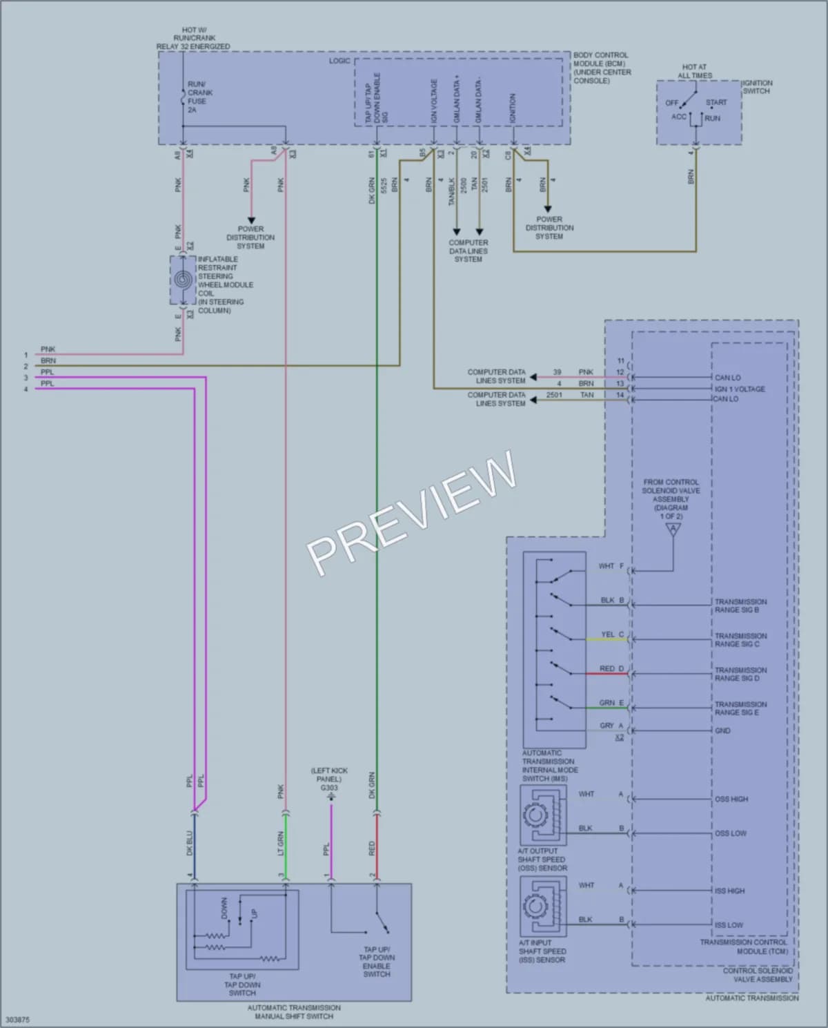 2009 Pontiac G6 Transmission wiring diagram preview