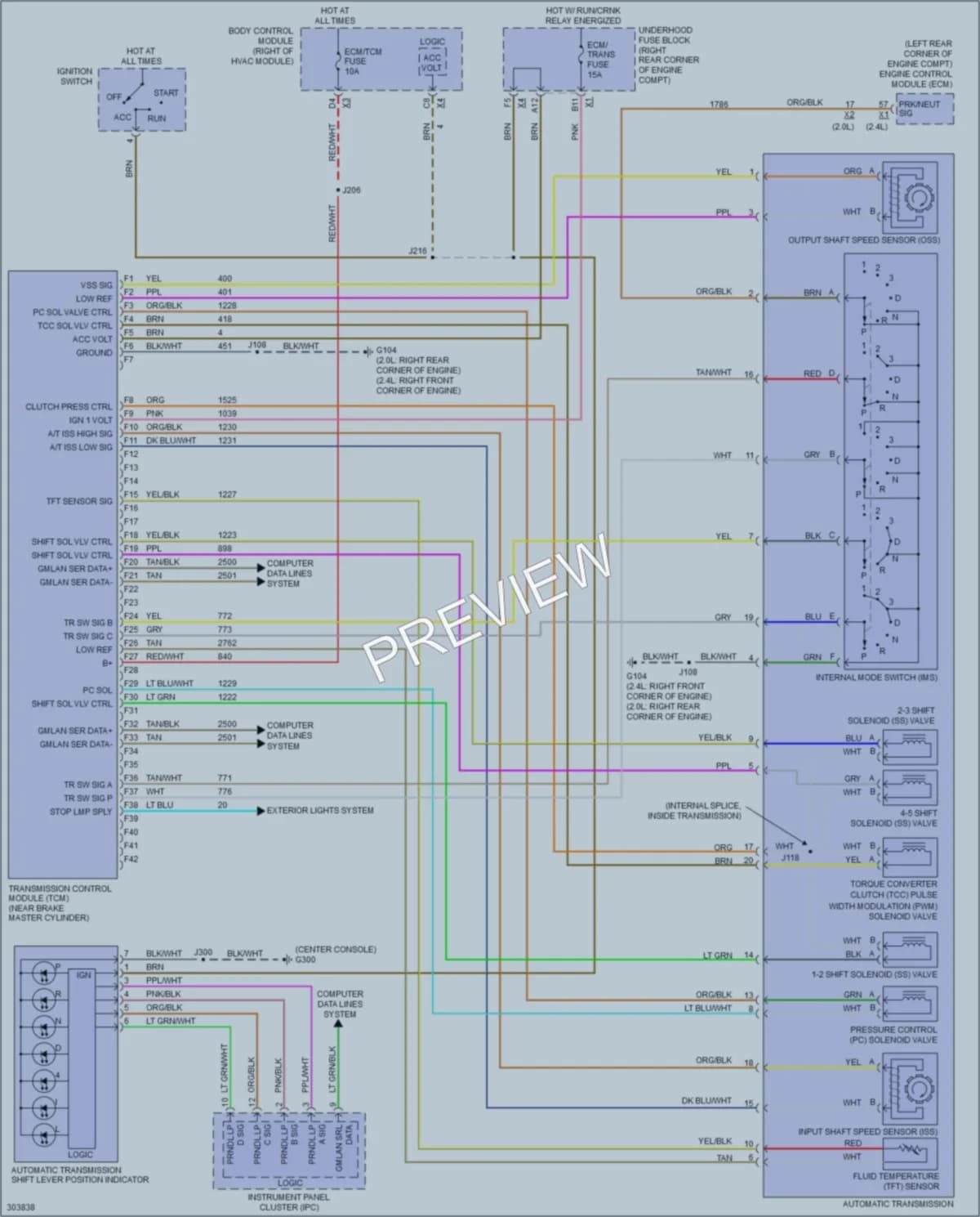 2009 Pontiac Solstice Transmission wiring diagram preview