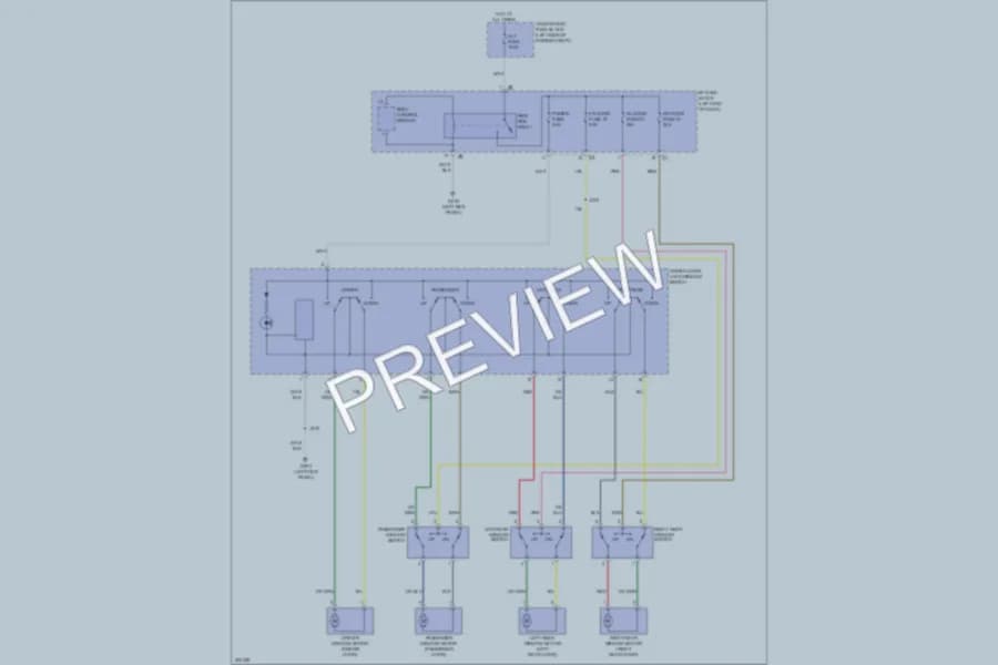2009 Pontiac Vibe Power Windows wiring diagram preview