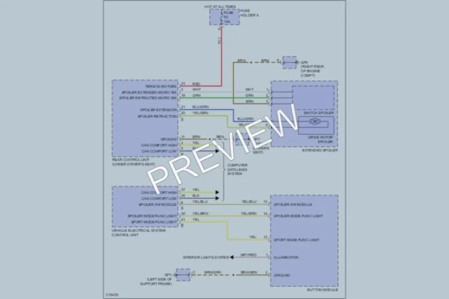 2009 Porsche 911 Active Bodyworks wiring diagram preview