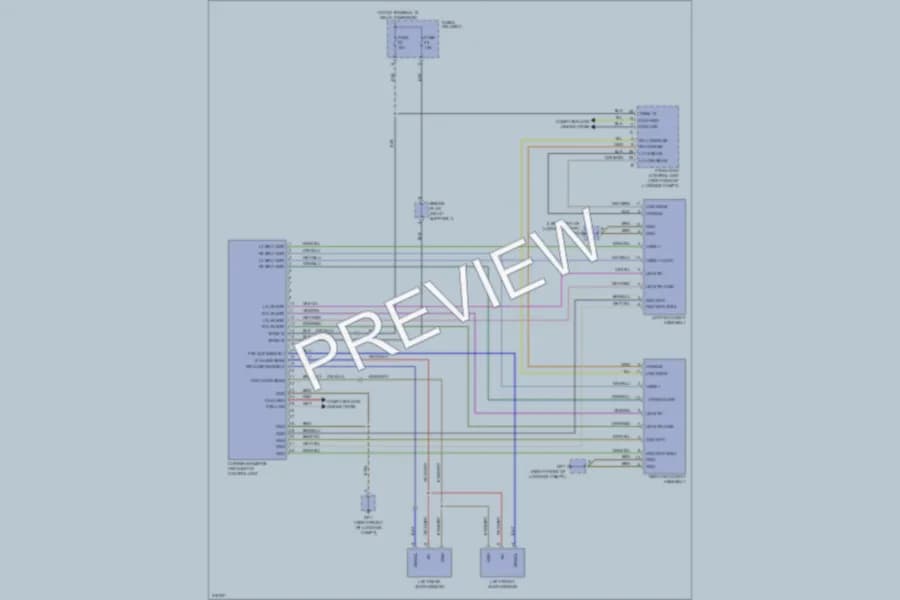 2009 Porsche 911 Headlights wiring diagram preview