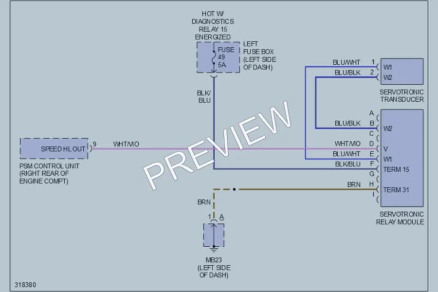 2009 Porsche Cayenne Electronic Power Steering wiring diagram preview