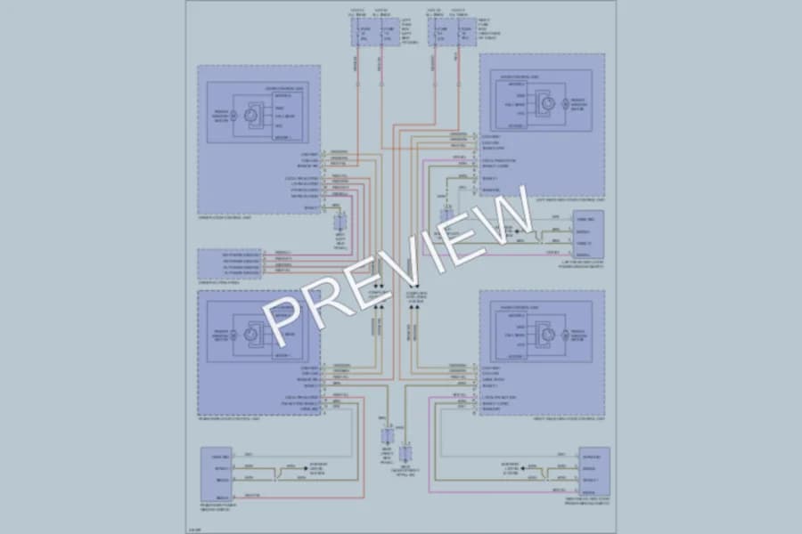 2009 Porsche Cayenne Power Windows wiring diagram preview