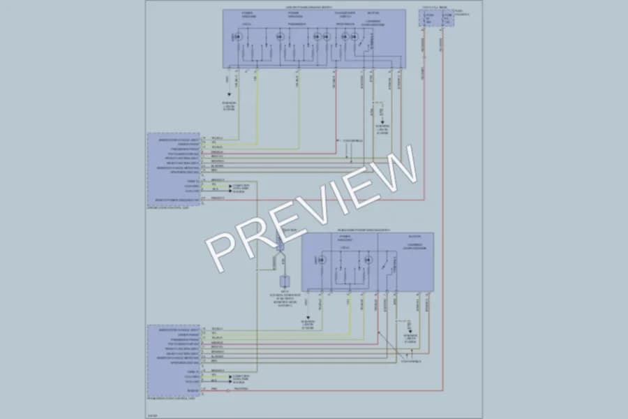 2009 Porsche Cayman Power Windows wiring diagram preview