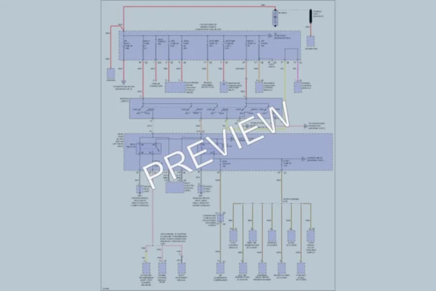 2009 Saab 97X Power Distribution wiring diagram preview