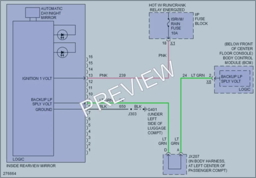 2009 Saturn VUE Power Mirrors wiring diagram preview