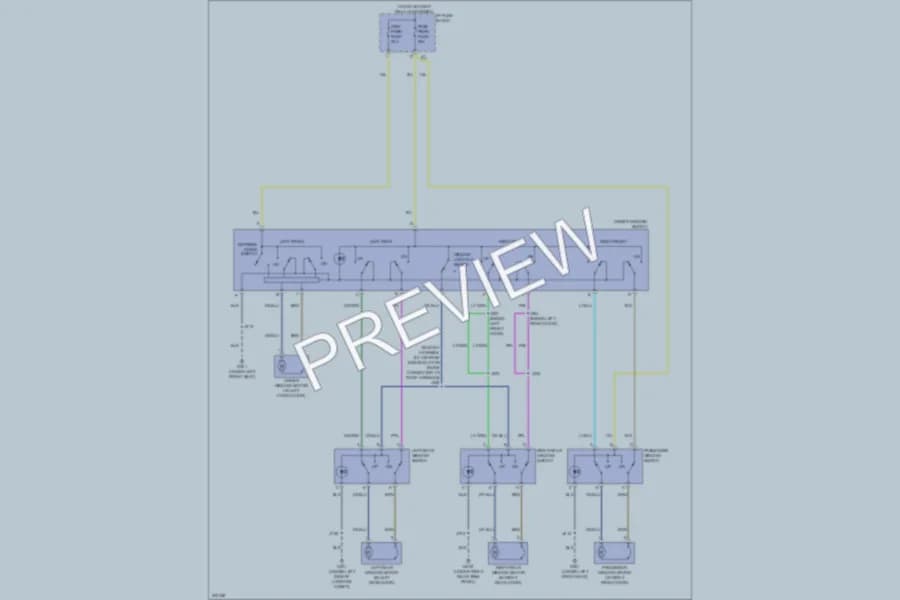 2009 Saturn VUE Power Windows wiring diagram preview