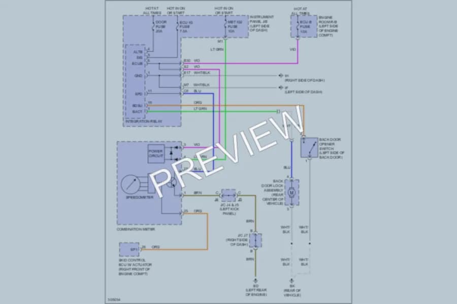 2009 Scion tC Trunk Tailgate Fuel Door wiring diagram preview