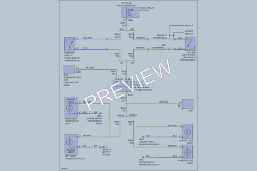 2009 Subaru ImprezaWRX Exterior Lights wiring diagram preview