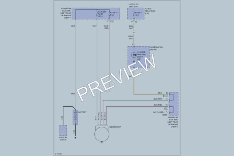 2009 Subaru ImprezaWRX Starting Charging wiring diagram preview
