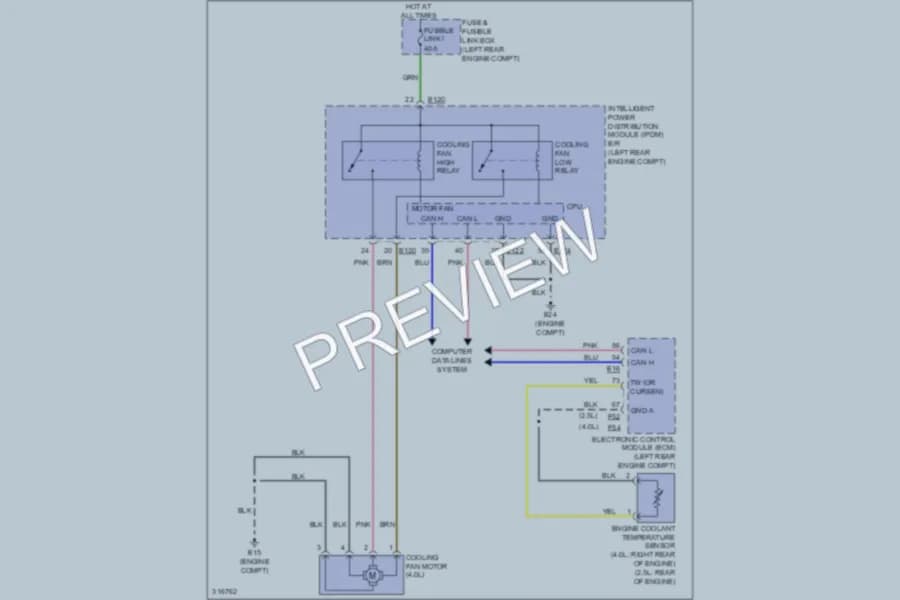 2009 Suzuki Equator Cooling Fan wiring diagram preview