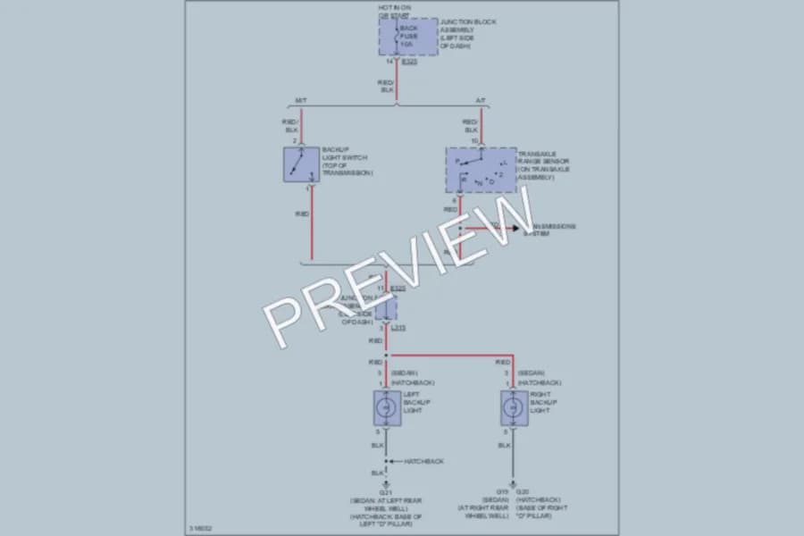 2009 Suzuki SX4 Exterior Lights wiring diagram preview