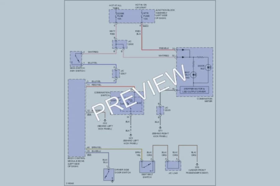 2009 Suzuki SX4 Warning Systems wiring diagram preview