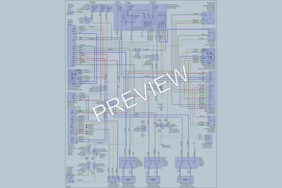 2009 Toyota 4Runner Power Windows wiring diagram preview