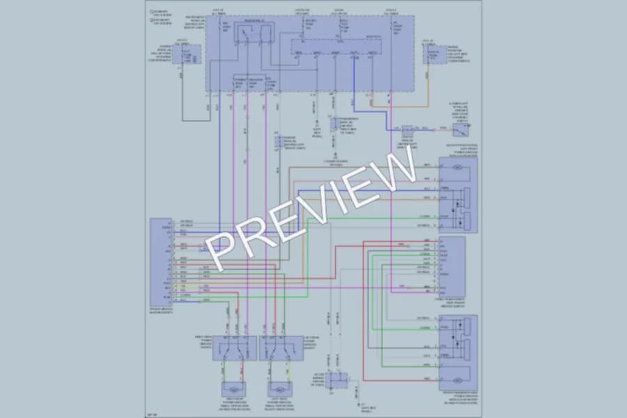 2009 Toyota Avalon Power Windows wiring diagram preview