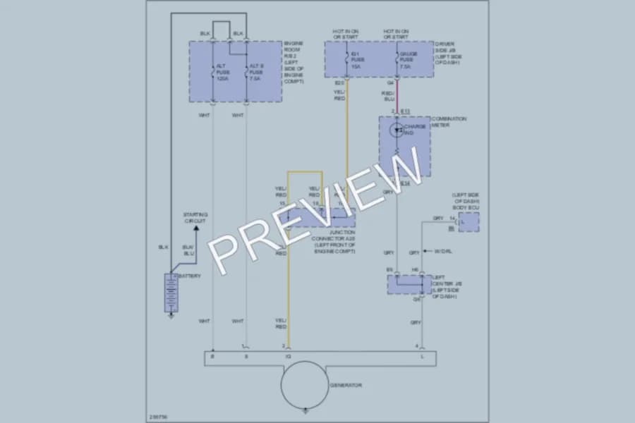 2009 Toyota FJCruiser Starting Charging wiring diagram preview