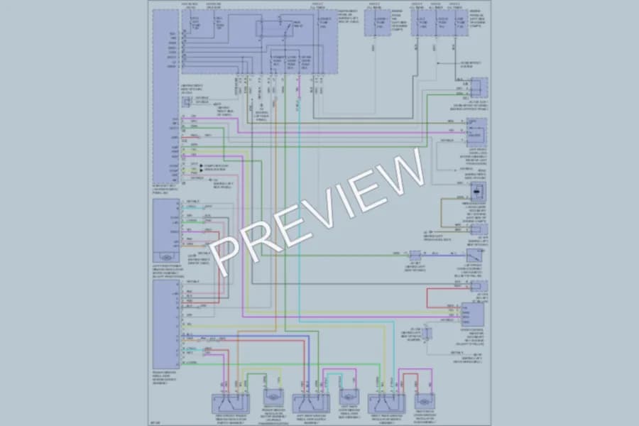 2009 Toyota Highlander Power Windows wiring diagram preview