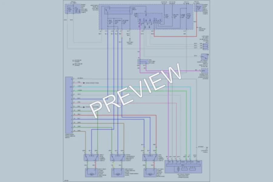 2009 Toyota RAV4 Power Windows wiring diagram preview