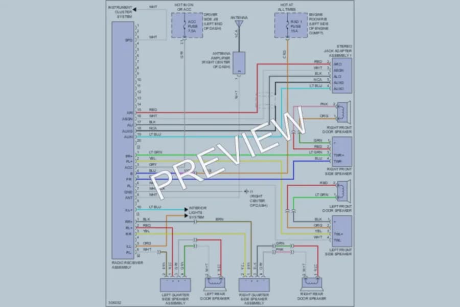 2009 Toyota Sequoia Radio wiring diagram preview