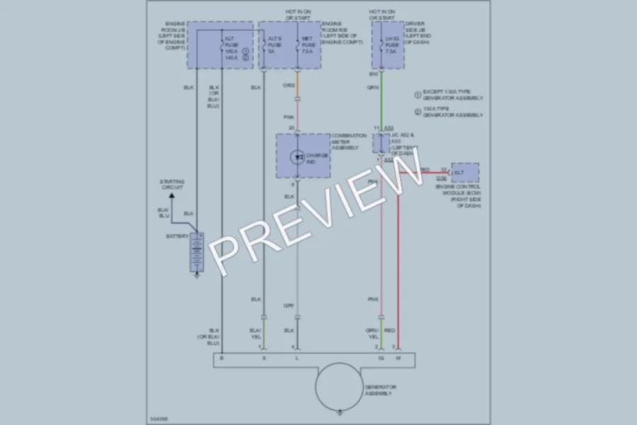 2009 Toyota Sequoia Starting Charging wiring diagram preview