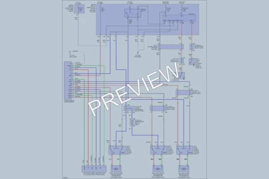 2009 Toyota Sienna Power Windows wiring diagram preview