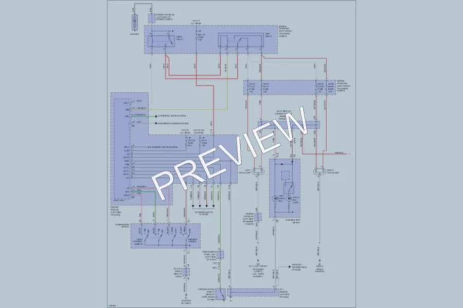 2009 Toyota Tacoma Headlights wiring diagram preview