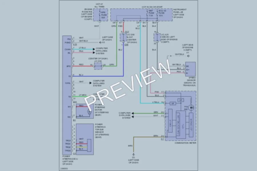 2009 Toyota Yaris Electronic Power Steering wiring diagram preview