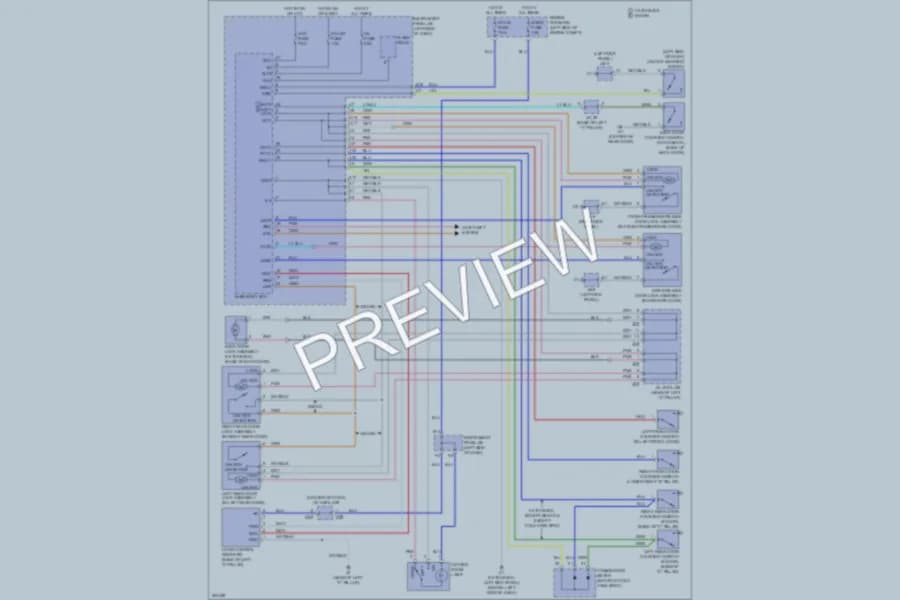 2009 Toyota Yaris Power Door Locks wiring diagram preview