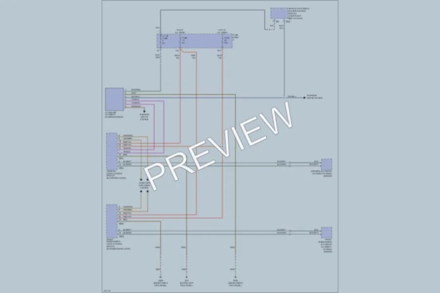2009 Volkswagen Eos Power Mirrors wiring diagram preview