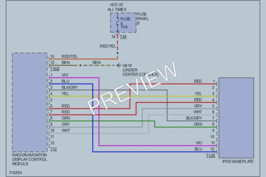 2009 Volkswagen Eos Radio wiring diagram preview