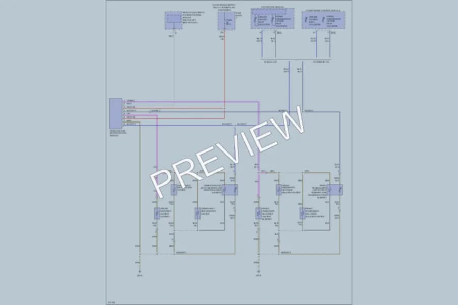 2009 Volkswagen GLI Power Seats wiring diagram preview