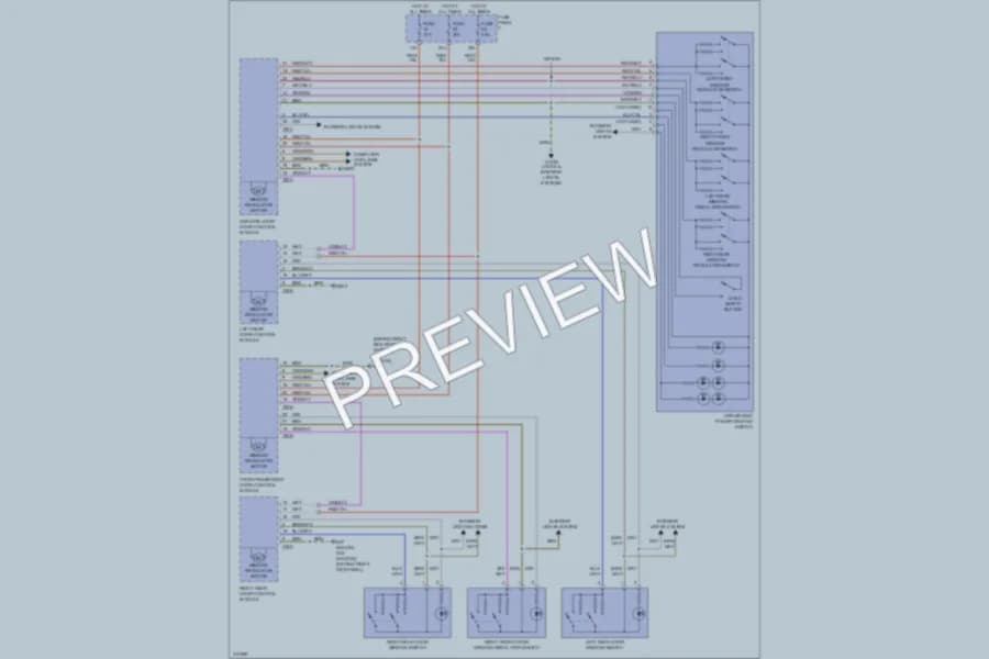 2009 Volkswagen GLI Power Windows wiring diagram preview