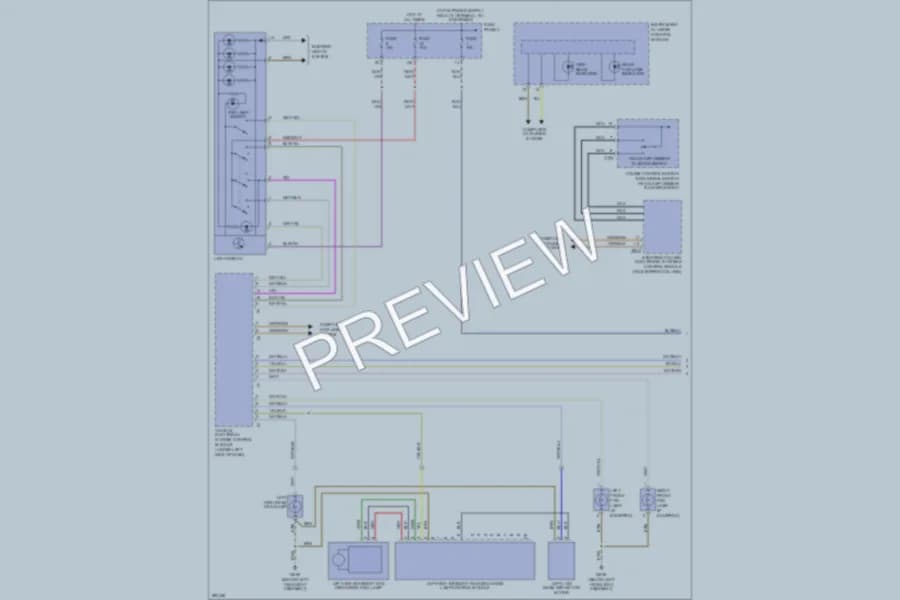 2009 Volkswagen GTI Headlights wiring diagram preview