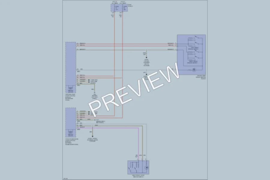 2009 Volkswagen GTI Power Windows wiring diagram preview