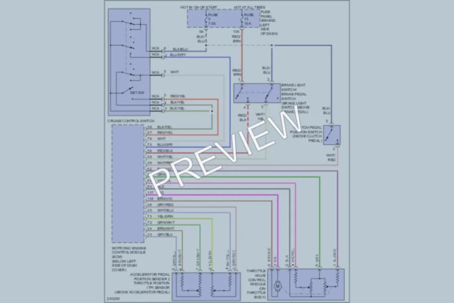 2009 Volkswagen NewBeetle Cruise Control wiring diagram preview