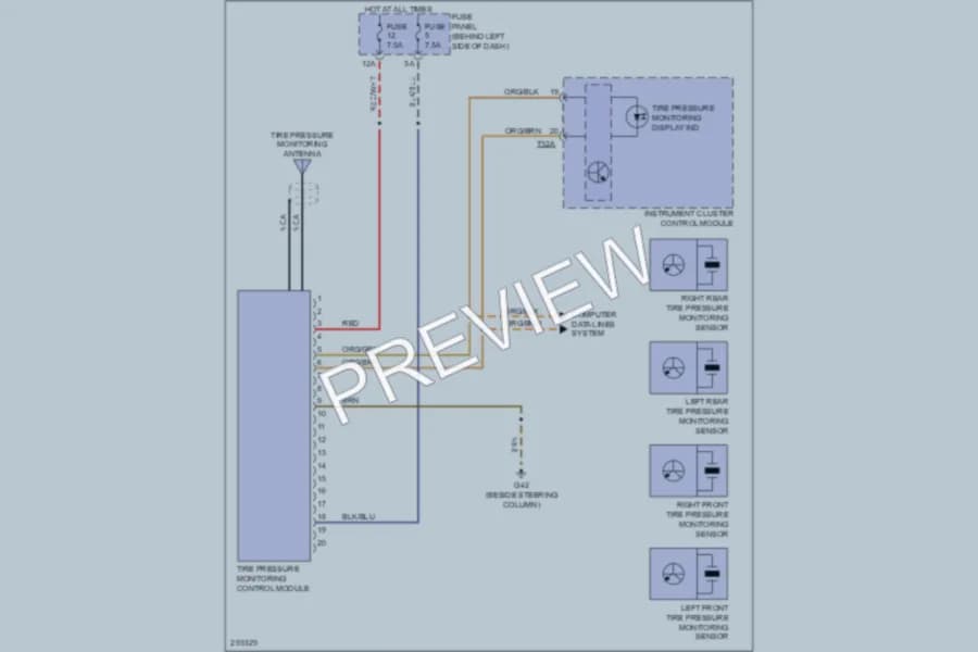 2009 Volkswagen NewBeetle Warning Systems wiring diagram preview