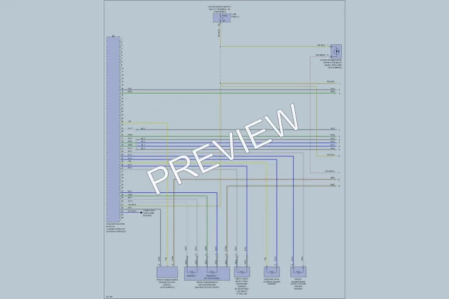 2009 Volkswagen PassatCC Supplemental Restraints wiring diagram preview