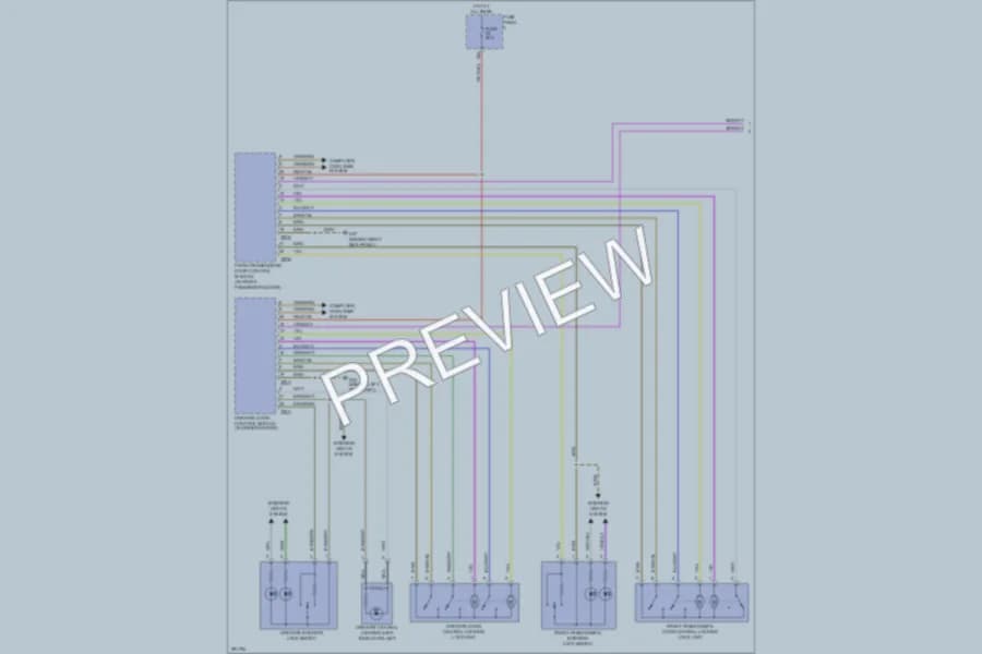 2009 Volkswagen Rabbit Power Door Locks wiring diagram preview