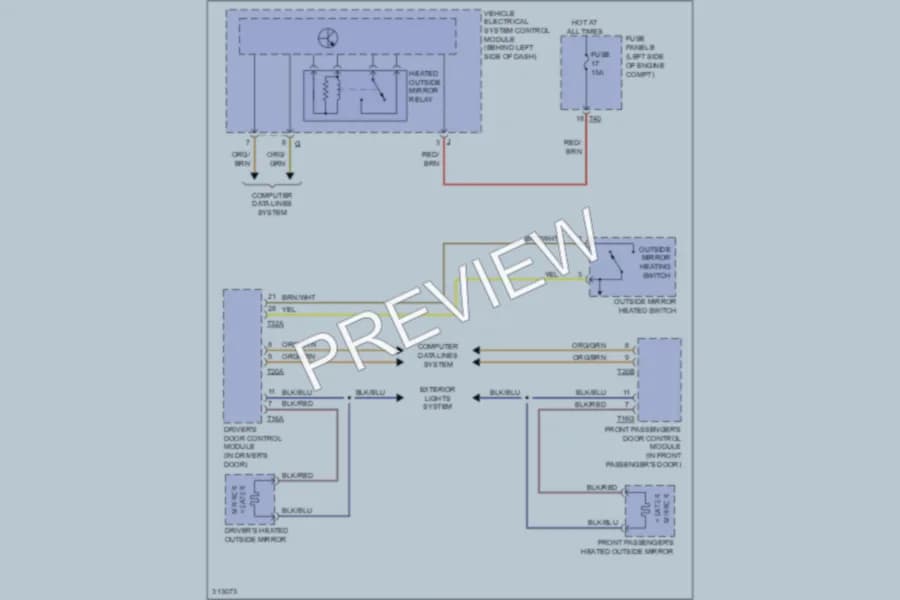 2009 Volkswagen Tiguan Defoggers wiring diagram preview