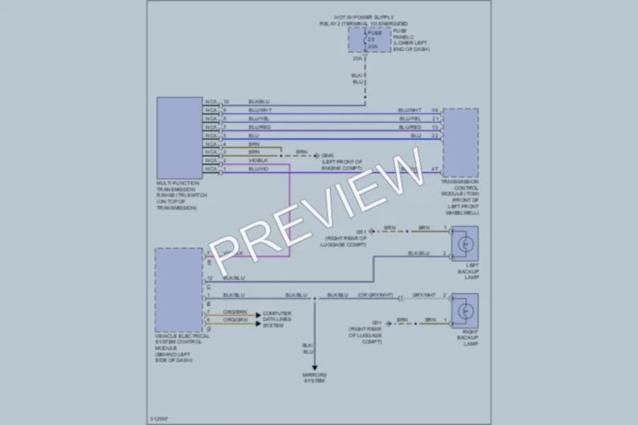 2009 Volkswagen Tiguan Exterior Lights wiring diagram preview
