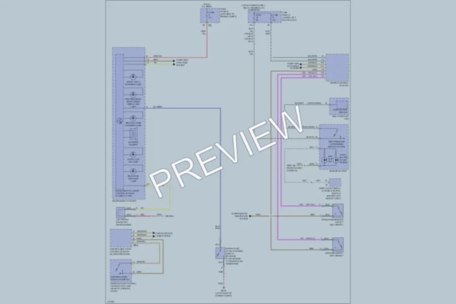 2009 Volkswagen Tiguan Warning Systems wiring diagram preview