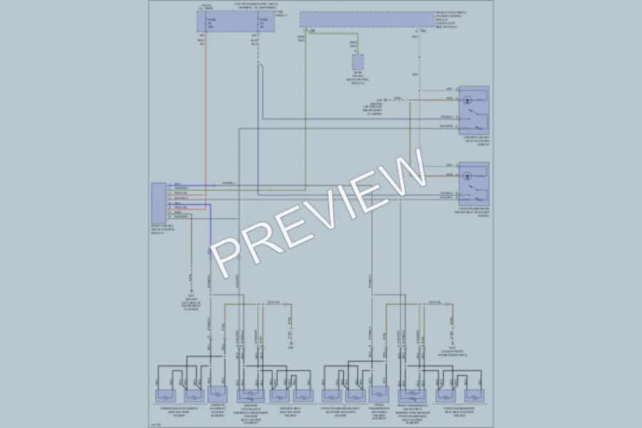 2009 Volkswagen Touareg Power Seats wiring diagram preview