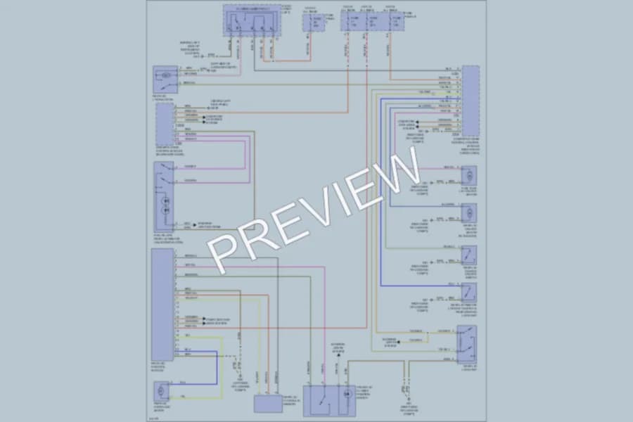 2009 Volkswagen Touareg Trunk Tailgate Fuel Door wiring diagram preview