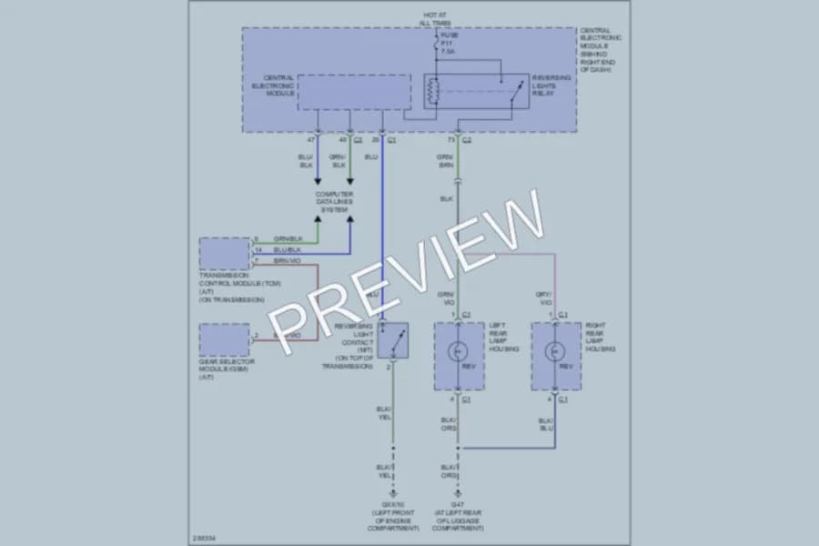 2009 Volvo V70 Exterior Lights wiring diagram preview