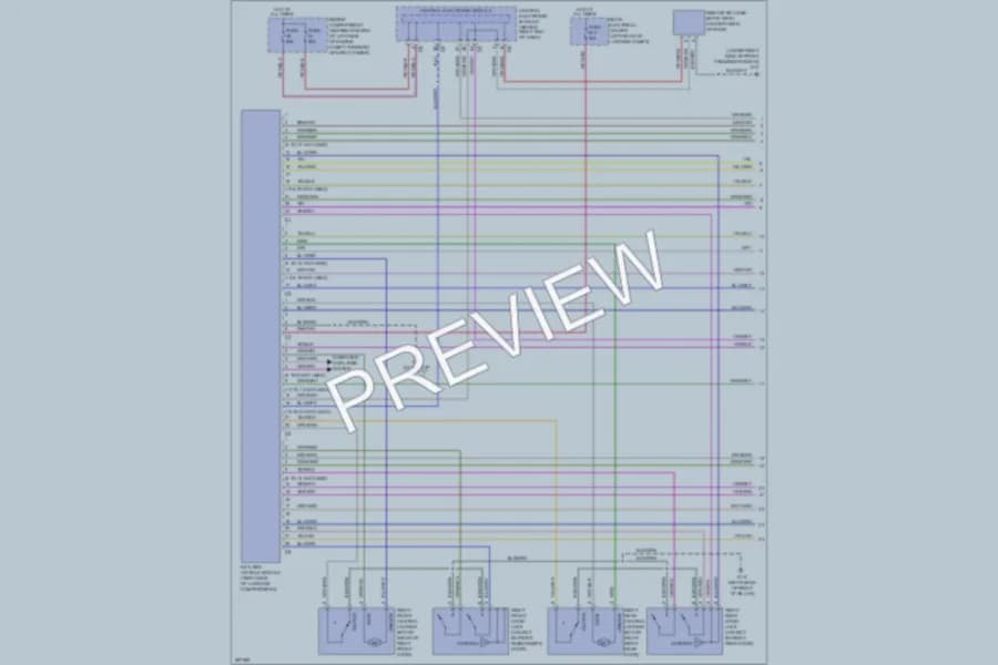2009 Volvo XC70 Power Door Locks wiring diagram preview