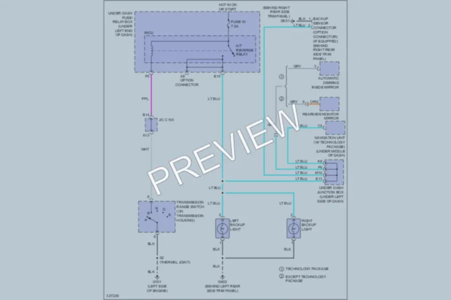 2010 Acura RDX Exterior Lights wiring diagram preview