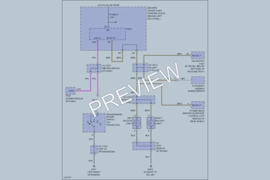2010 Acura RL Exterior Lights wiring diagram preview