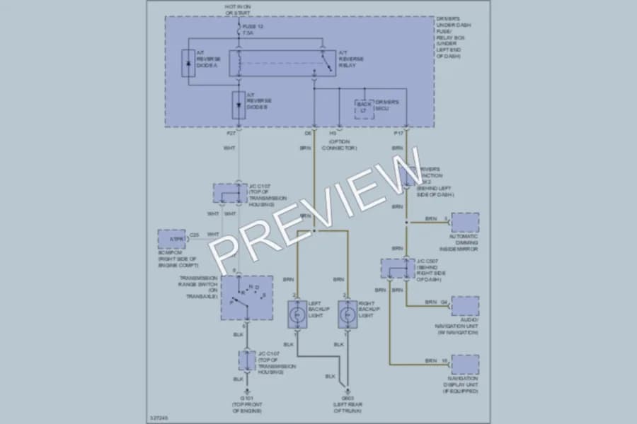 2010 Acura TL Exterior Lights wiring diagram preview
